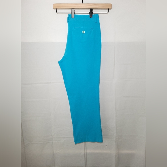 Lilly Pulitzer blue cotton spandex cropped pants, size 6 - Picture 6 of 7